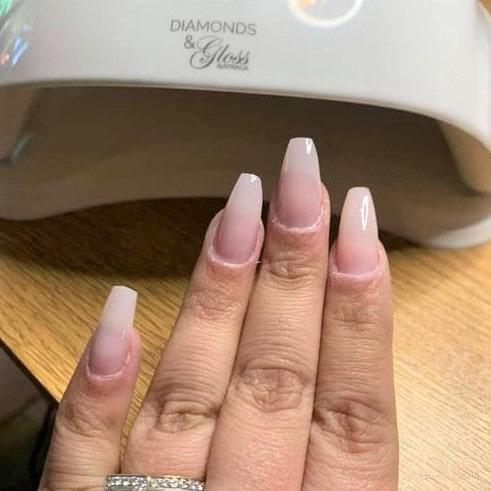 Diamonds & Gloss Australia Long Polygel Nails with UV/LED Lamp. HEMA Free Polygel.