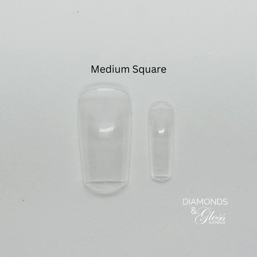 Diamond Pro Soft Gel Extension Tips- Medium Square