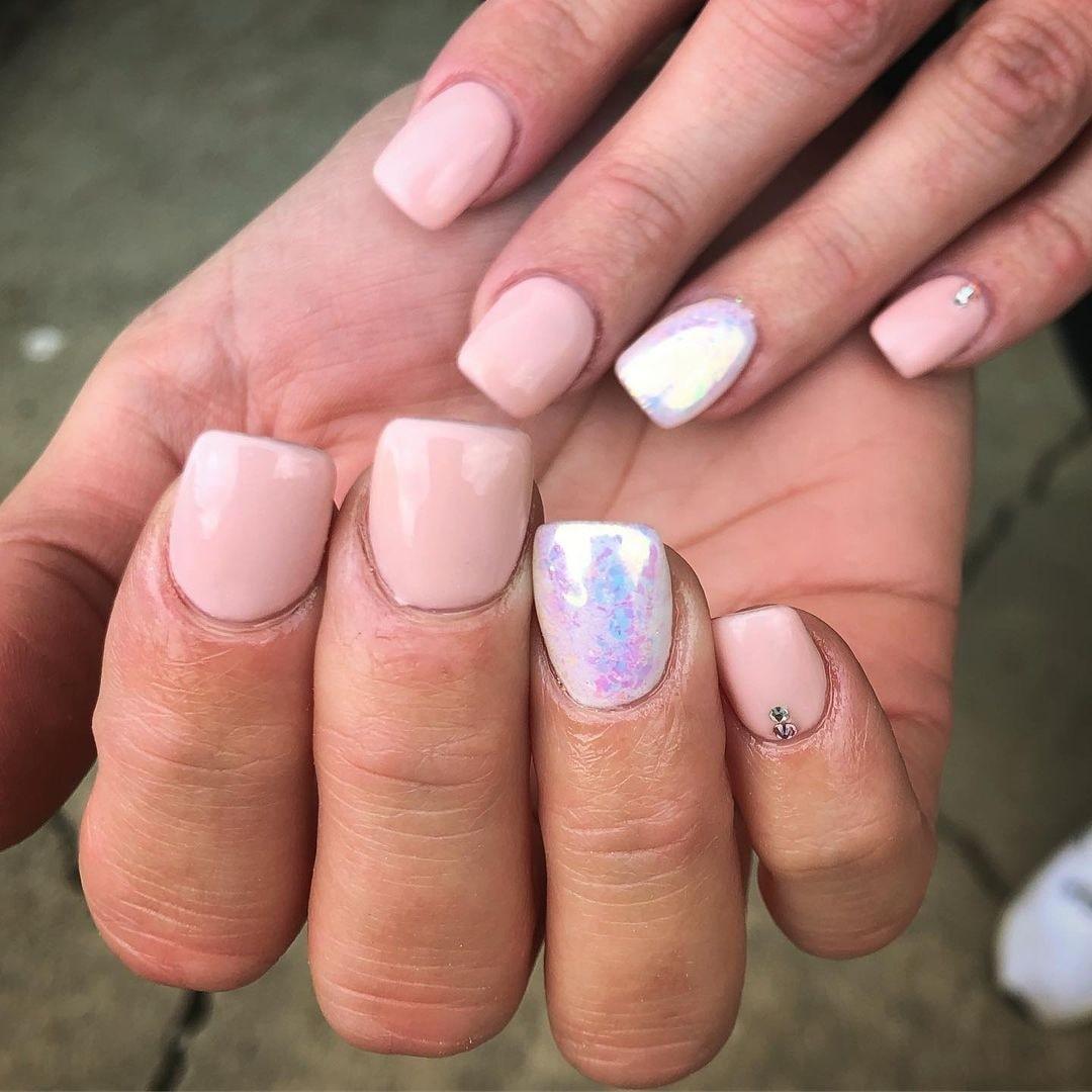 Bare All Light Natural Nude HEMA Free Gel Nail Polish Diamonds & Gloss Australia Painted on Gel , Polygel and Acrylic Nails with Nail Art. Vegan , Cruelty Free