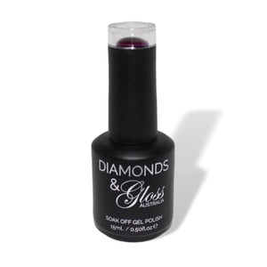 Bella Purple Jelly Transparent HEMA Free Gel Nail Polish Diamonds & Gloss Australia 15ml Bottle Vegan , Cruelty Free