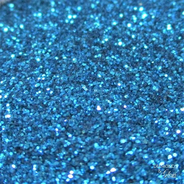 Blue Metallic Glitter Swatch Nail