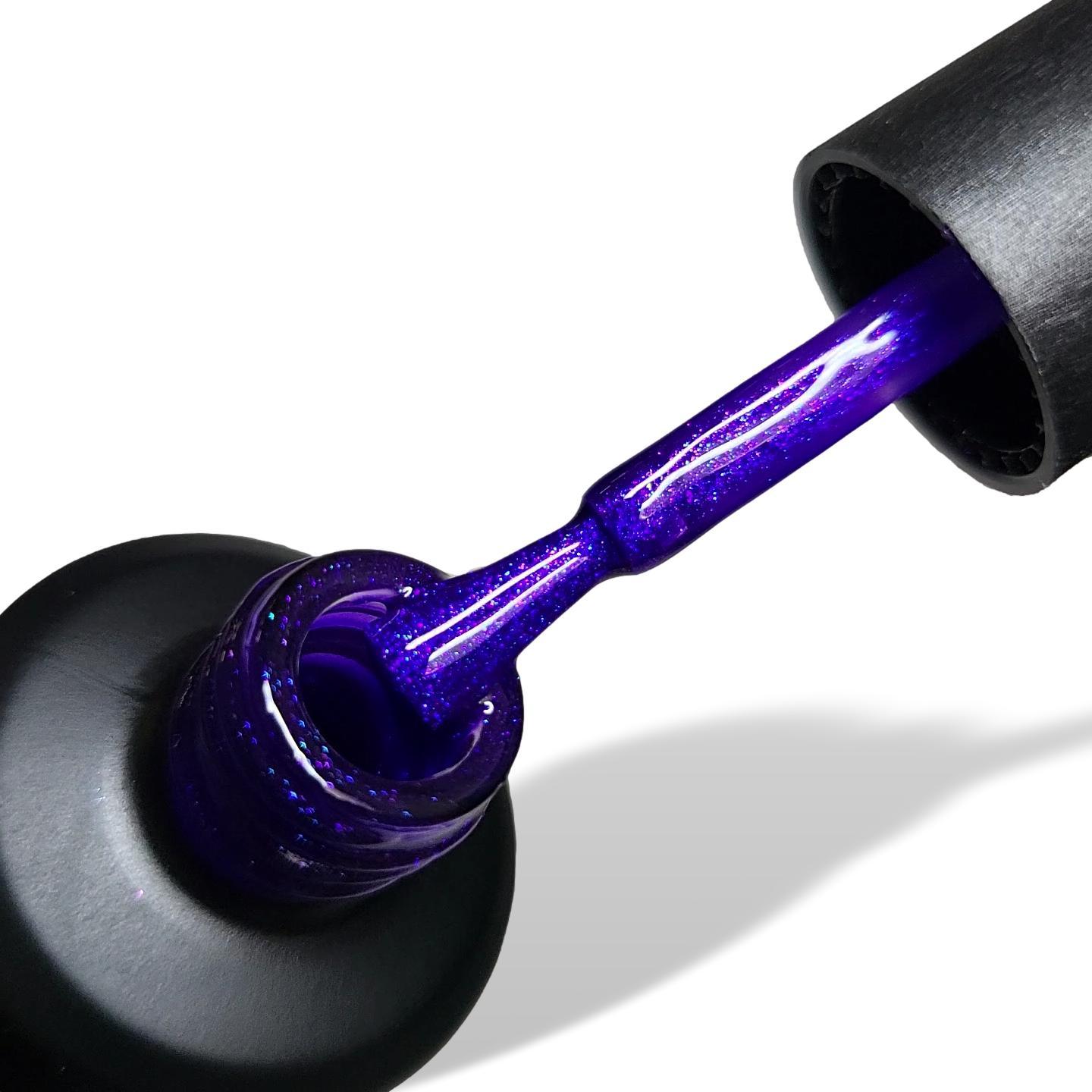 Cadbury Purple Shimmer HEMA Free Gel Nail Polish 15ml Bottle & Brush