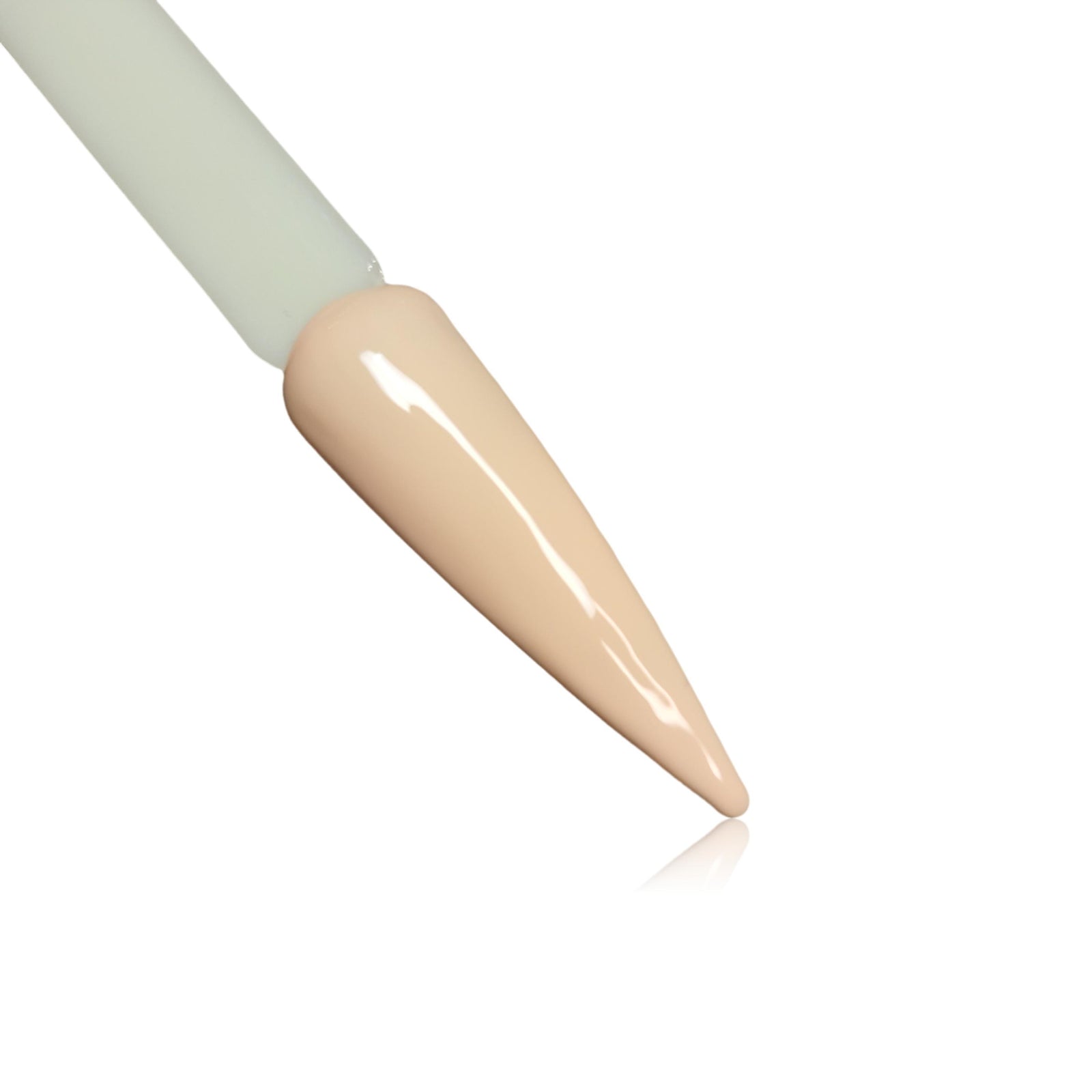 Caramel Nude Natural   HEMA Free Gel Polish on Nail Swatch Stick