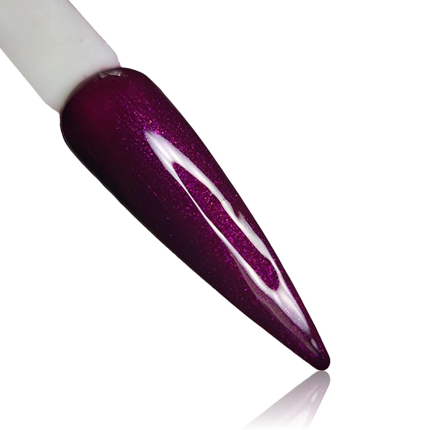 Claret  HEMA Free Gel Polish on Nail Swatch Stick