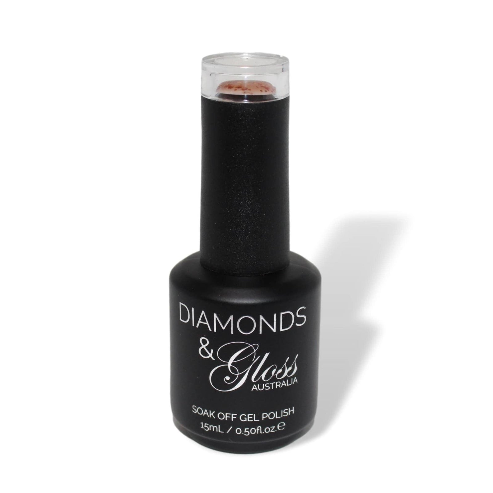 Copper Metallic Glitter  HEMA Free Gel Nail Polish Diamonds & Gloss Australia 15ml Bottle Vegan , Cruelty Free