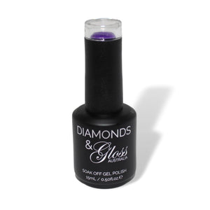 Dazzling Purple Glitter HEMA Free Gel Nail Polish Diamonds & Gloss Australia 15ml Bottle Vegan , Cruelty Free