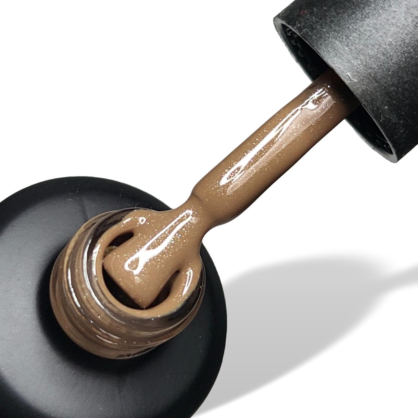 Distant Brown Shimmer  HEMA Free Gel Nail Polish 15ml Bottle & Brush
