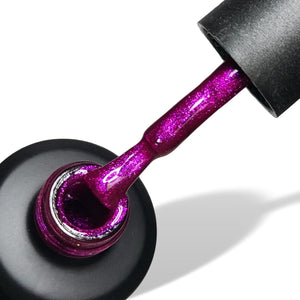 Girls Night Pink Purple Magenta Shimmer  HEMA Free Gel Nail Polish 15ml Bottle & Brush 
