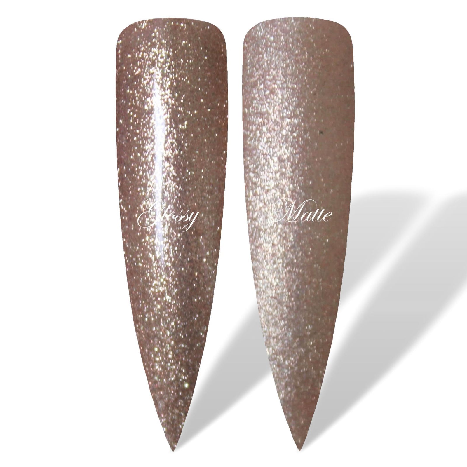 Gold Shimmer Glitter Glossy & Matte HEMA Free Gel Nail Polish Swatches