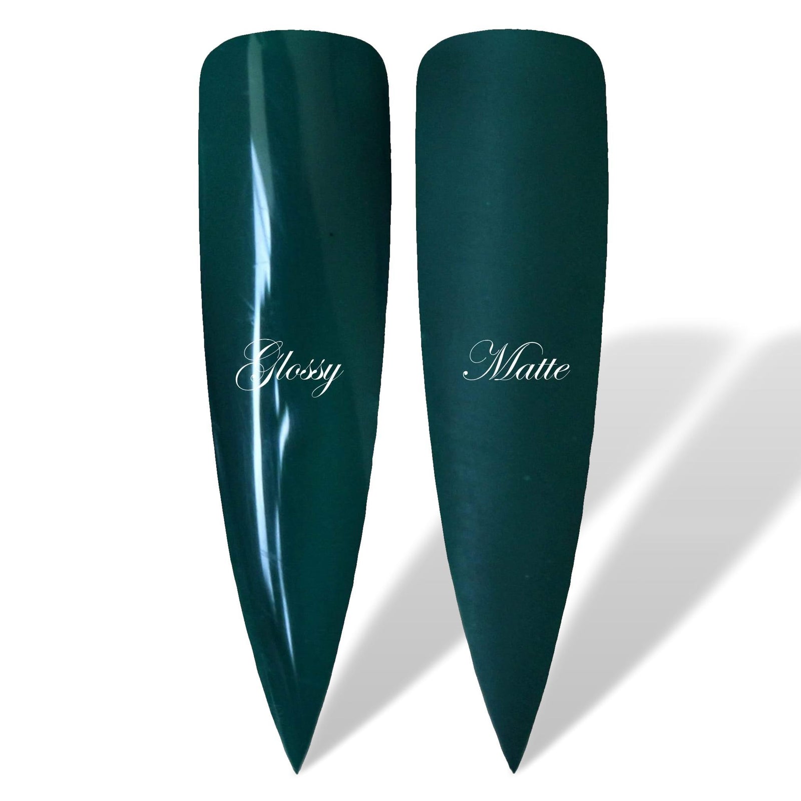 Greenstone Green Glossy & Matte HEMA Free Gel Nail Polish Swatches