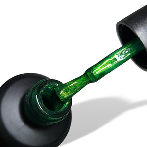 Happy Holidays Green Shimmer HEMA Free Gel Nail Polish 15ml Bottle & Brush 