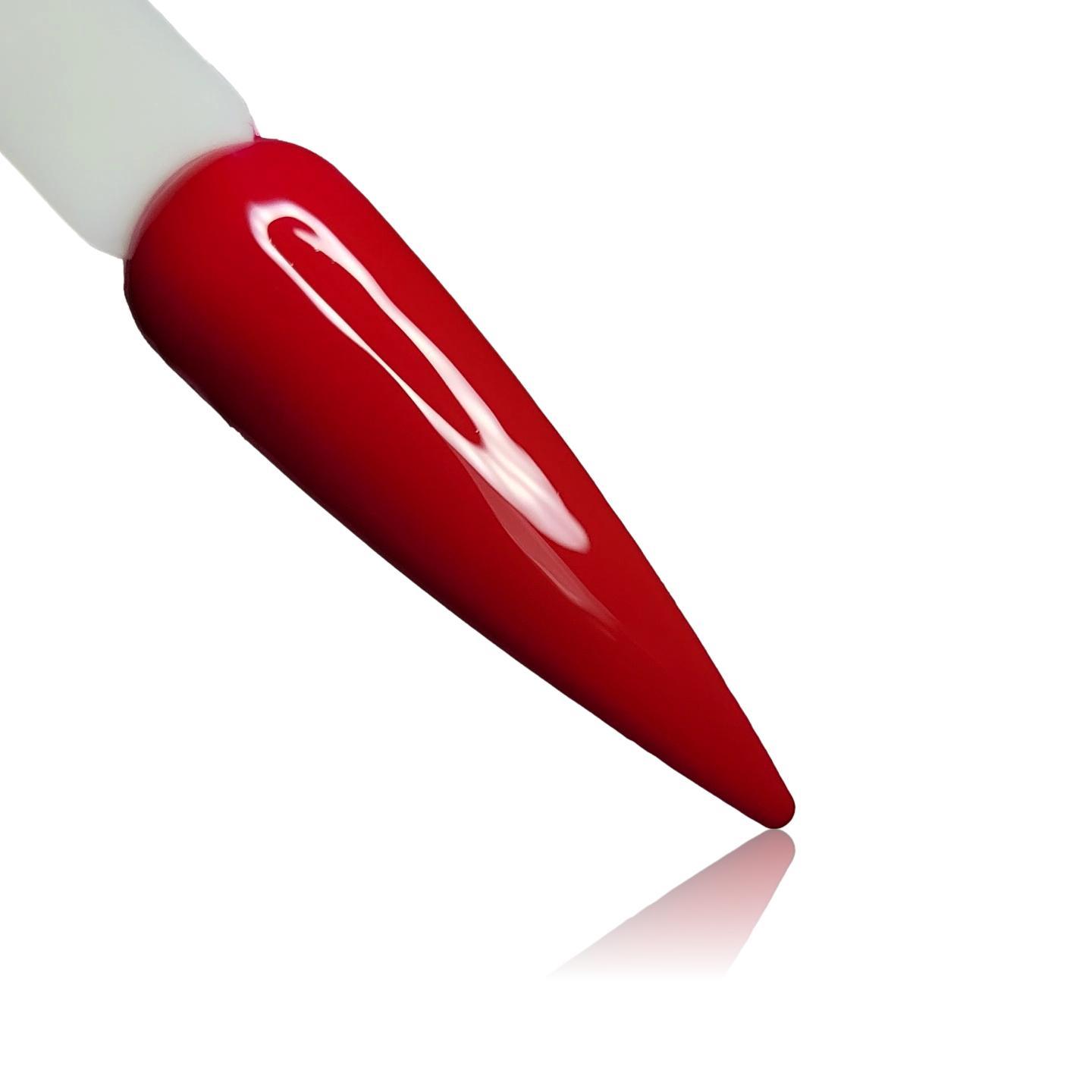 Heat Red HEMA Free Gel Polish on Nail Swatch Stick