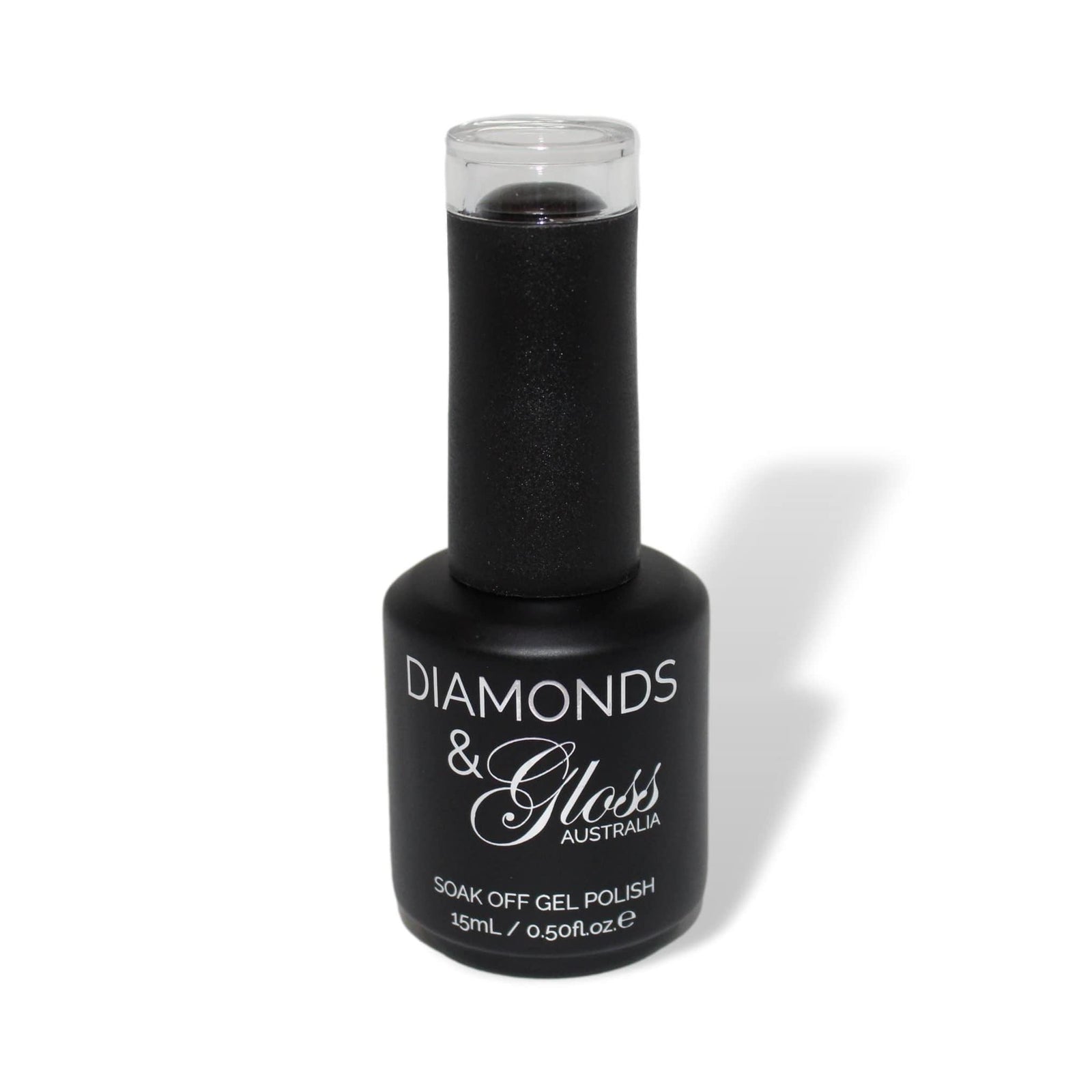 Hidden Treasure Black with Gold Glitter Glossy & Matte HEMA Free Gel Nail Polish Swatches HEMA Free Gel Nail Polish Diamonds & Gloss Australia 15ml Bottle Vegan , Cruelty Free