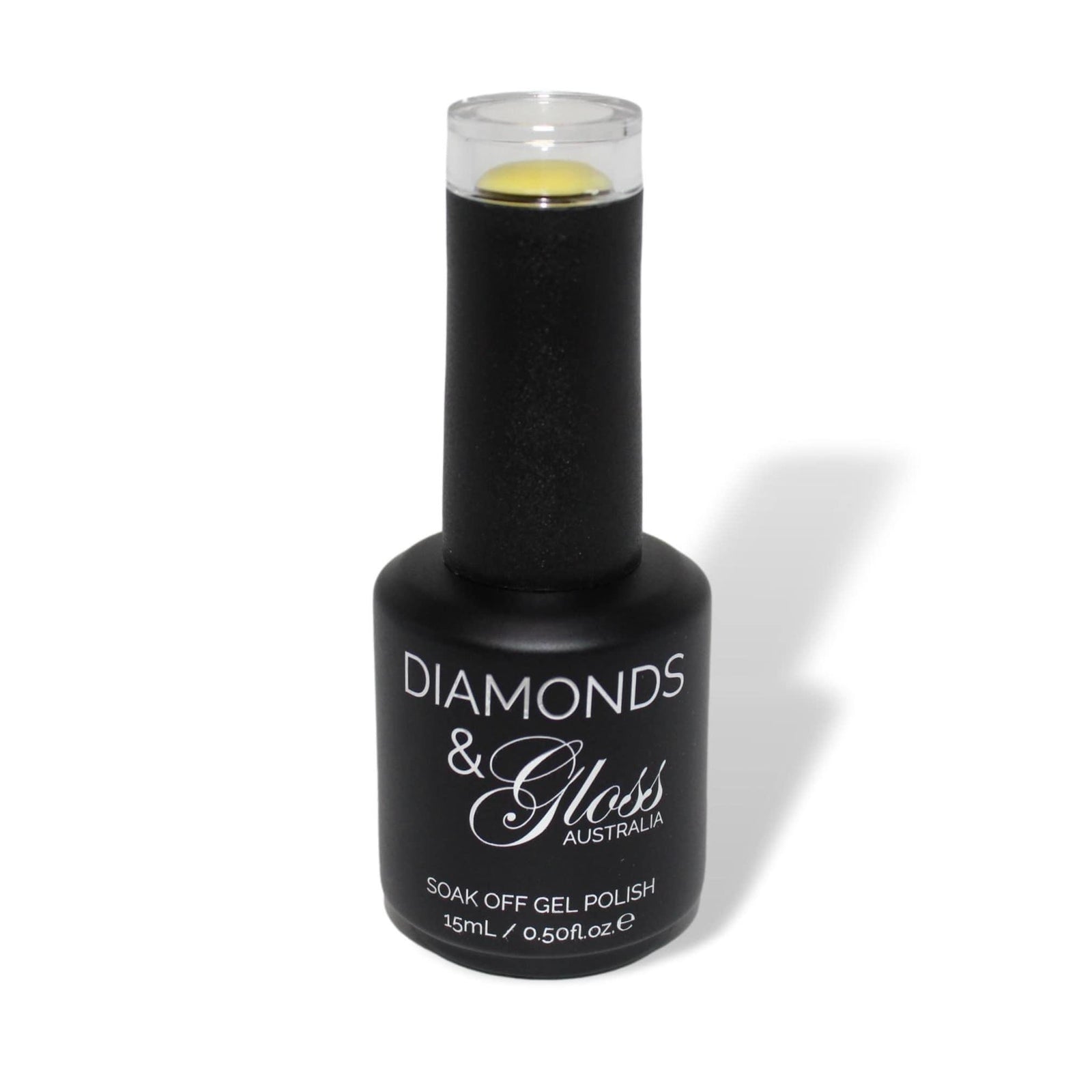 Lemon Yellow HEMA Free Gel Nail Polish Diamonds & Gloss Australia 15ml Bottle Vegan , Cruelty Free
