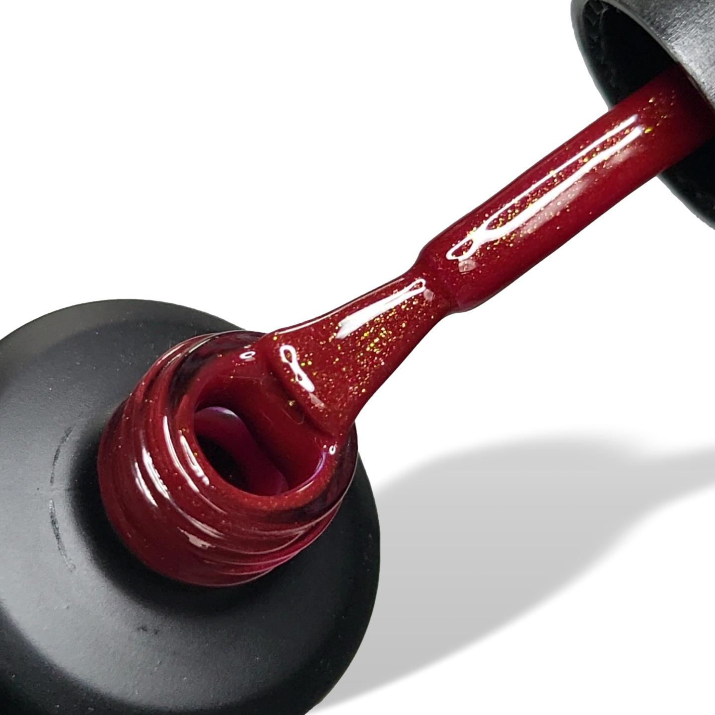 Lipstick Red Shimmer  HEMA Free Gel Nail Polish 15ml Bottle & Brush