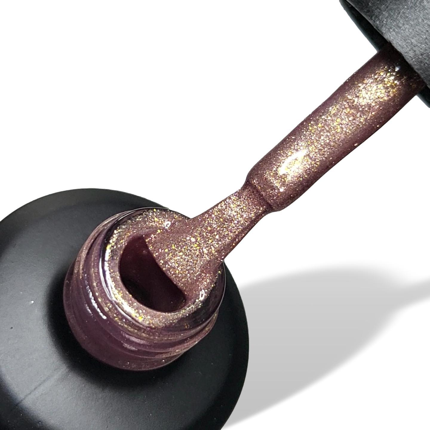 Loot Rose Gold Shimmer HEMA Free Gel Nail Polish 15ml Bottle & Brush