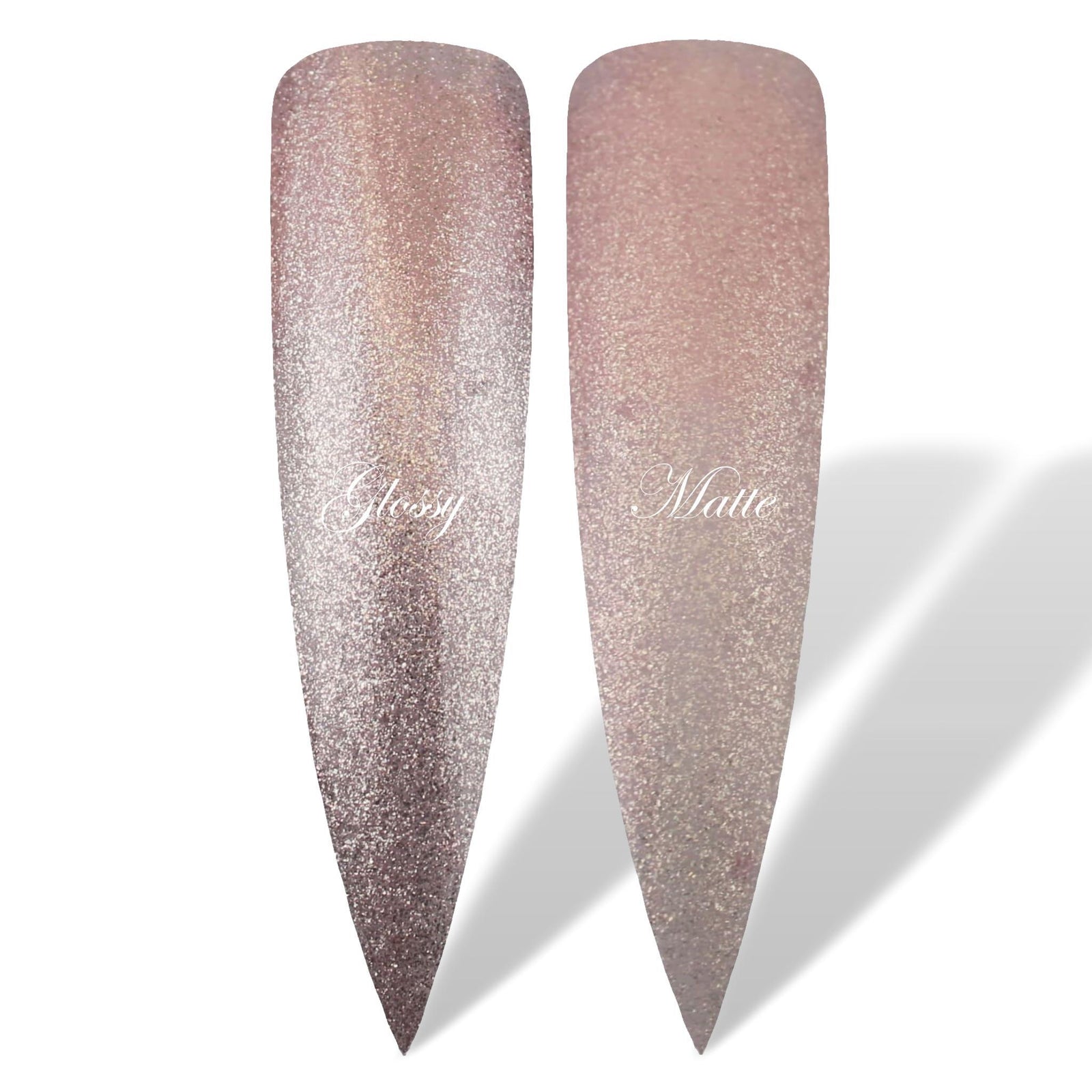 Loot Rose Gold Shimmer Glossy & Matte HEMA Free Gel Nail Polish Swatches