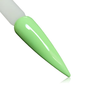 Mint Light Green HEMA Free Gel Polish on Nail Swatch Stick