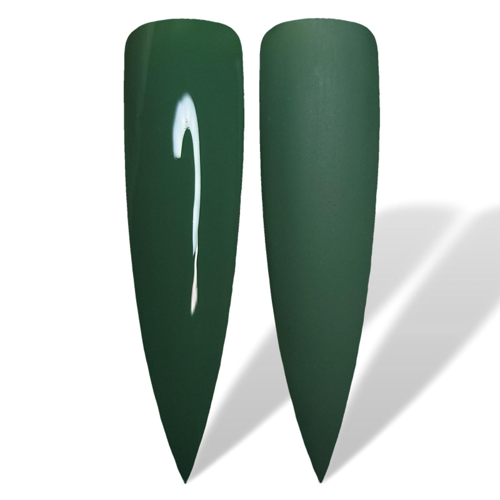 Olive Green Glossy & Matte HEMA Free Gel Nail Polish Swatches