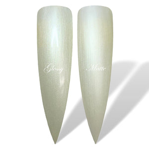 Pearl White Glossy & Matte HEMA Free Gel Nail Polish Swatches