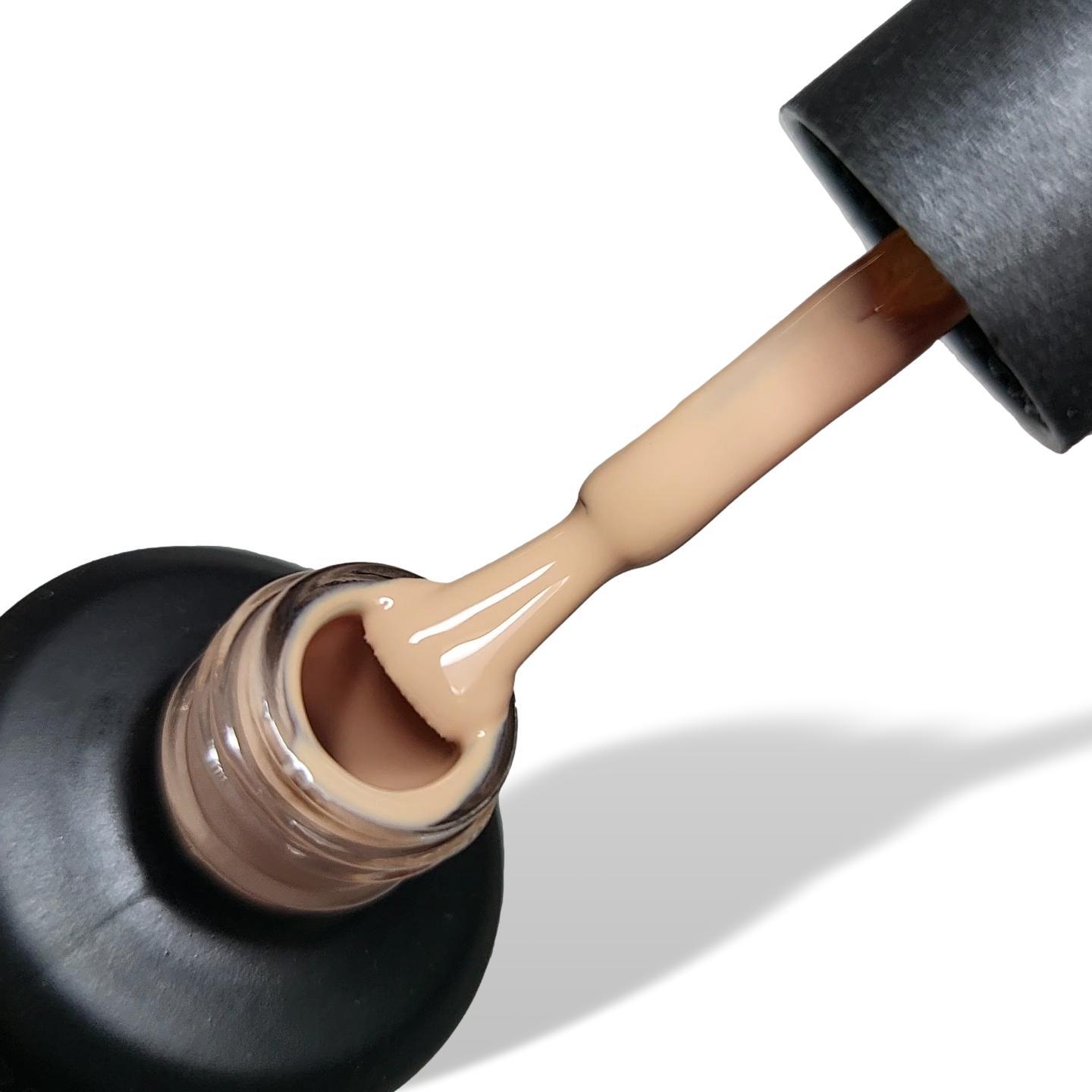 Pecan Light Brown Nude Natural HEMA Free Gel Nail Polish 15ml Bottle & Brush