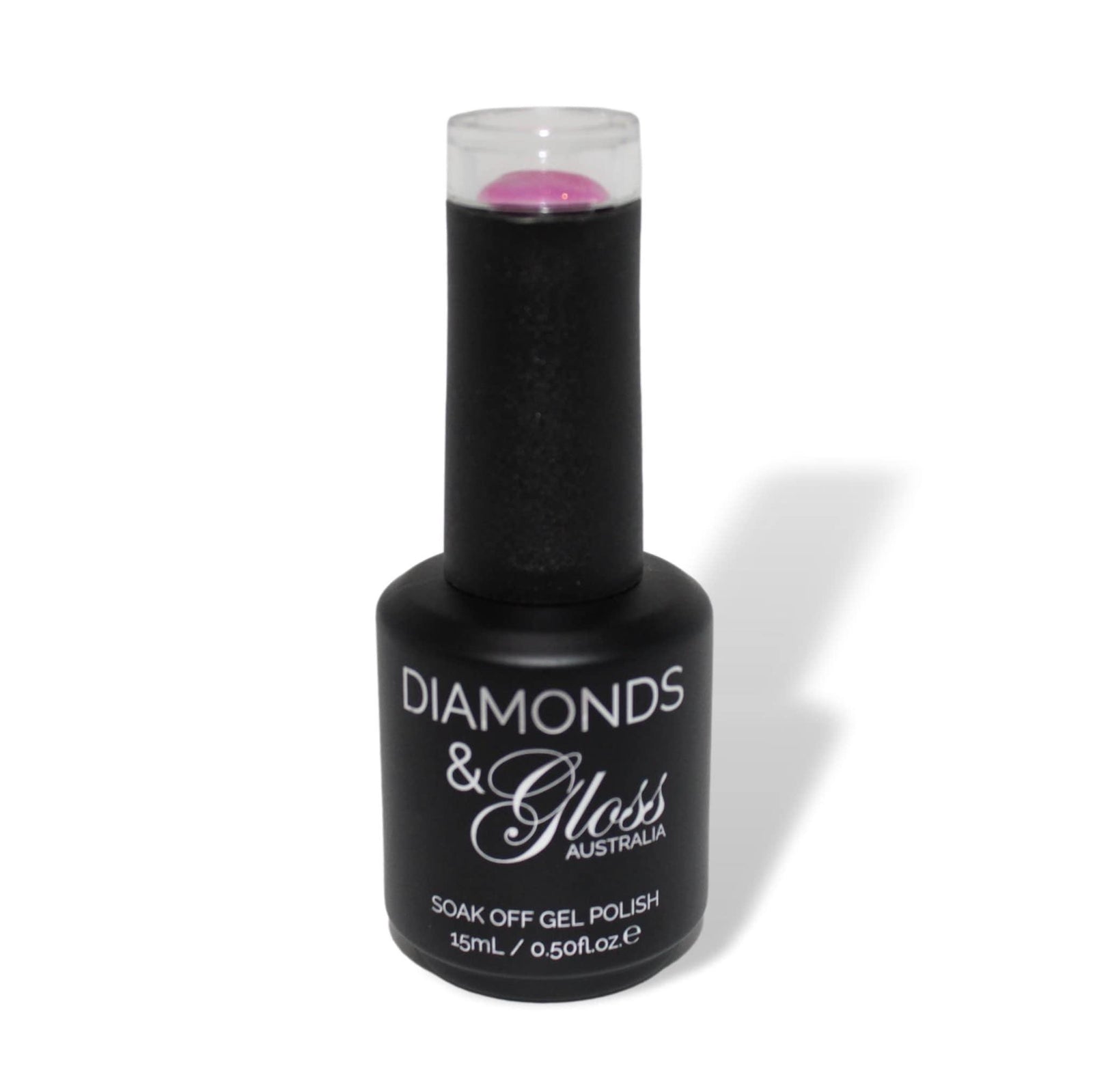 Pink Champagne Pink with Gold Shimmer HEMA Free Gel Nail Polish Diamonds & Gloss Australia 15ml Bottle Vegan , Cruelty Free