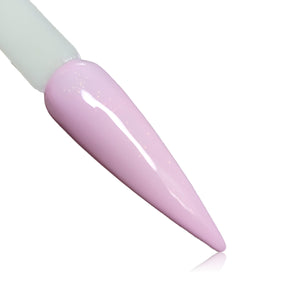 Princess Light Baby Pink Shimmer HEMA Free Gel Polish on Nail Swatch Stick