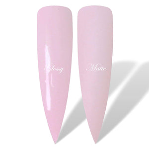 Princess Light Baby Pink Shimmer Glossy & Matte HEMA Free Gel Nail Polish Swatches