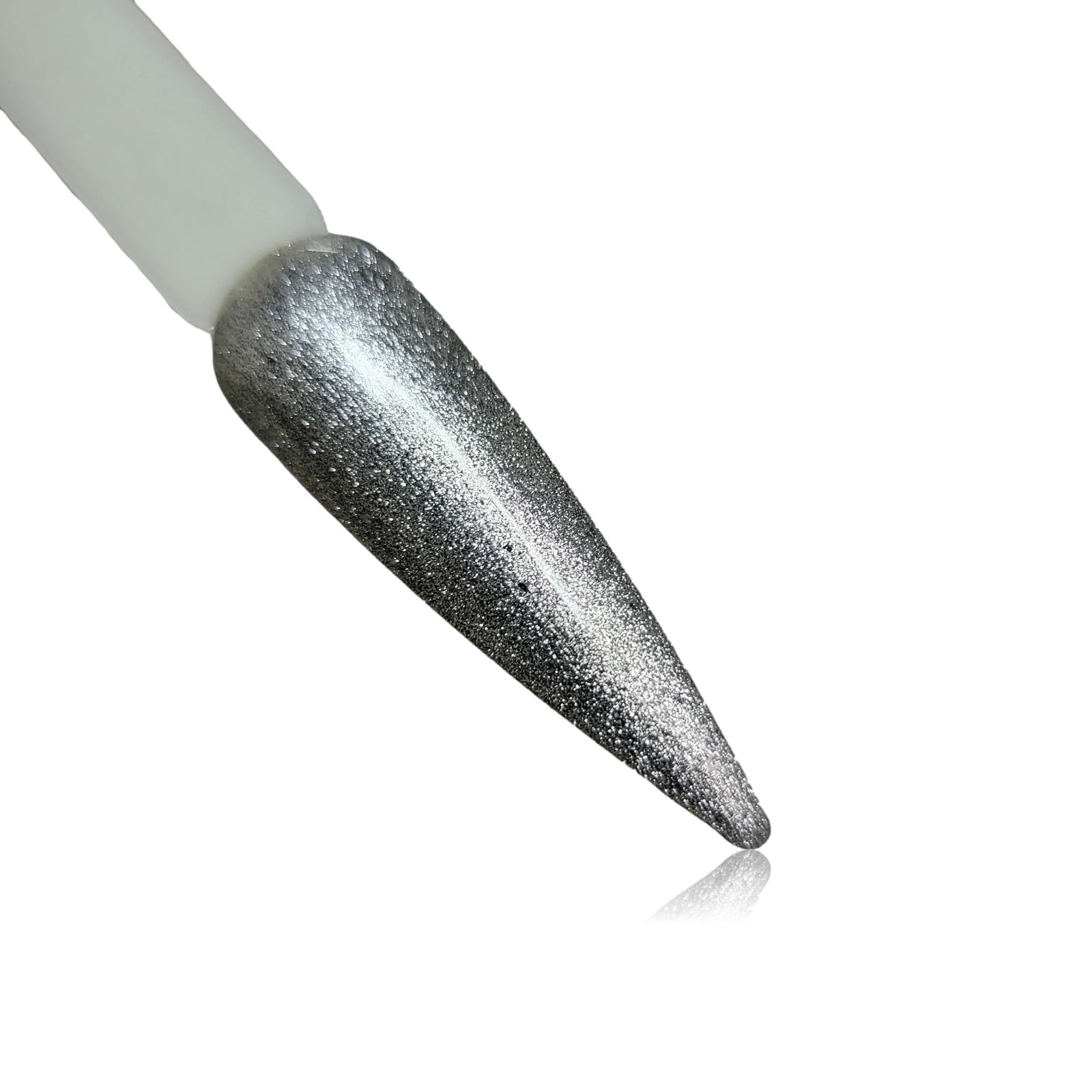 Sliver Lining Metallic HEMA Free Gel Polish on Nail Swatch Stick