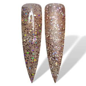 Sparkle Rose Gold Holographic Glitter Glossy & Matte HEMA Free Gel Nail Polish Swatches 