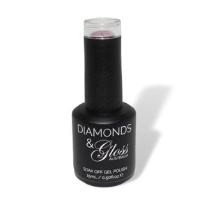Tiara Pink Glitter Platinum HEMA Free Gel Nail Polish Diamonds & Gloss Australia 15ml Bottle Vegan , Cruelty Free