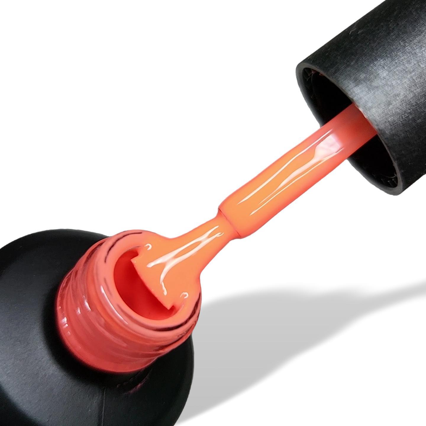 Tropics Neon Orange HEMA Free Gel Nail Polish 15ml Bottle & Brush