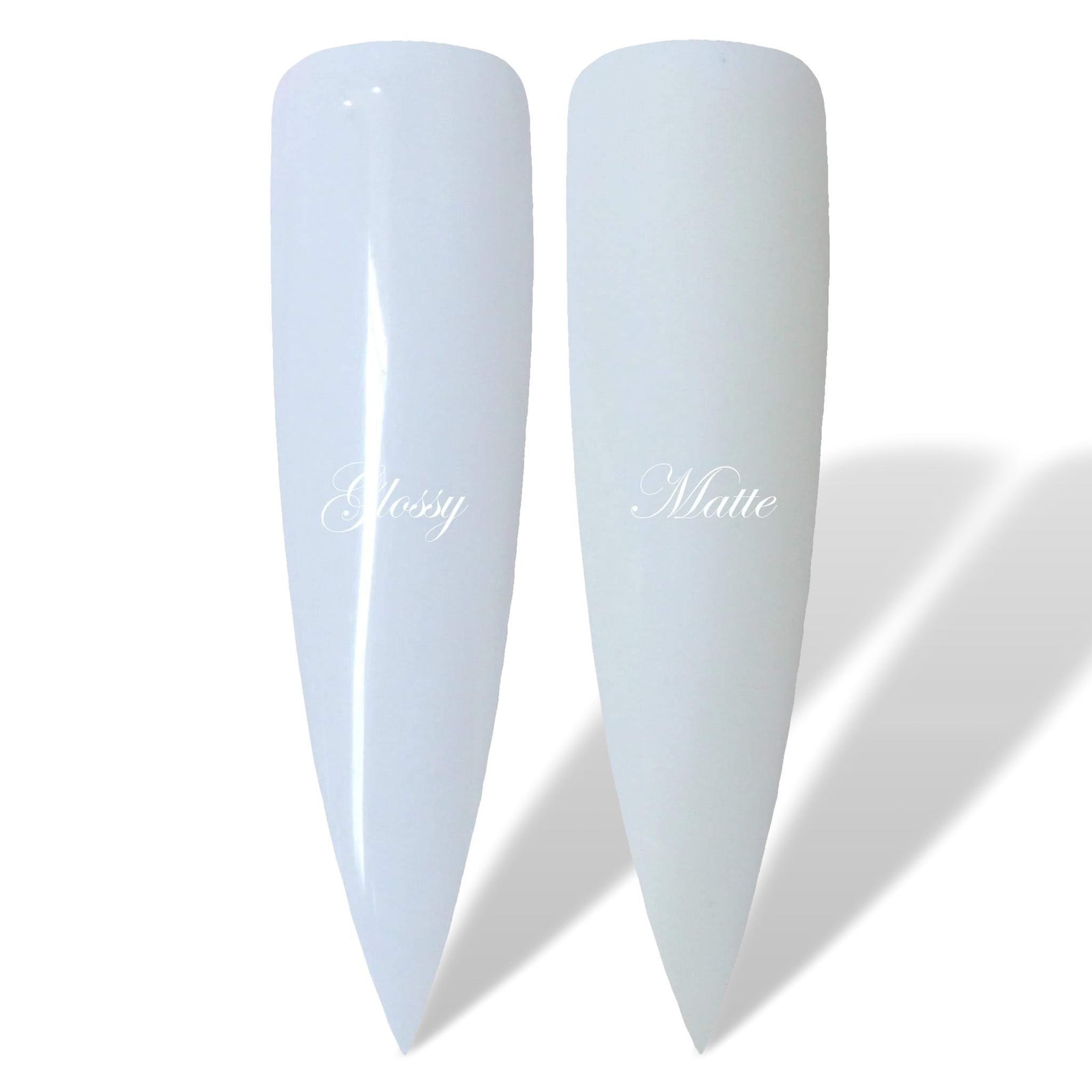 White Glossy & Matte HEMA Free Gel Nail Polish Swatches