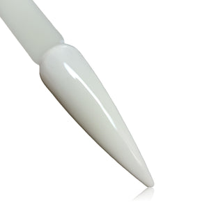 White HEMA Free Gel Polish on Nail Swatch Stick 