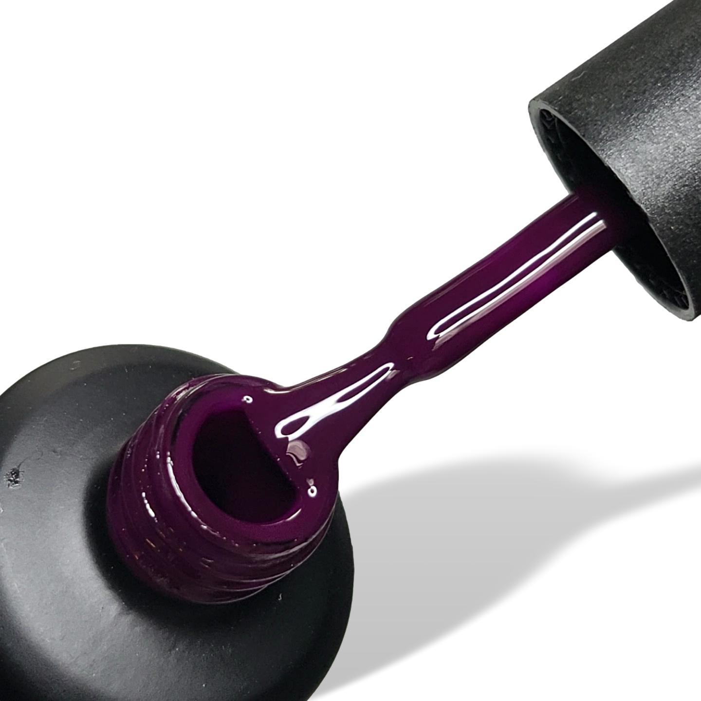 Wine Dark Purple HEMA Free Gel Nail Polish 15ml Bottle & Brush
