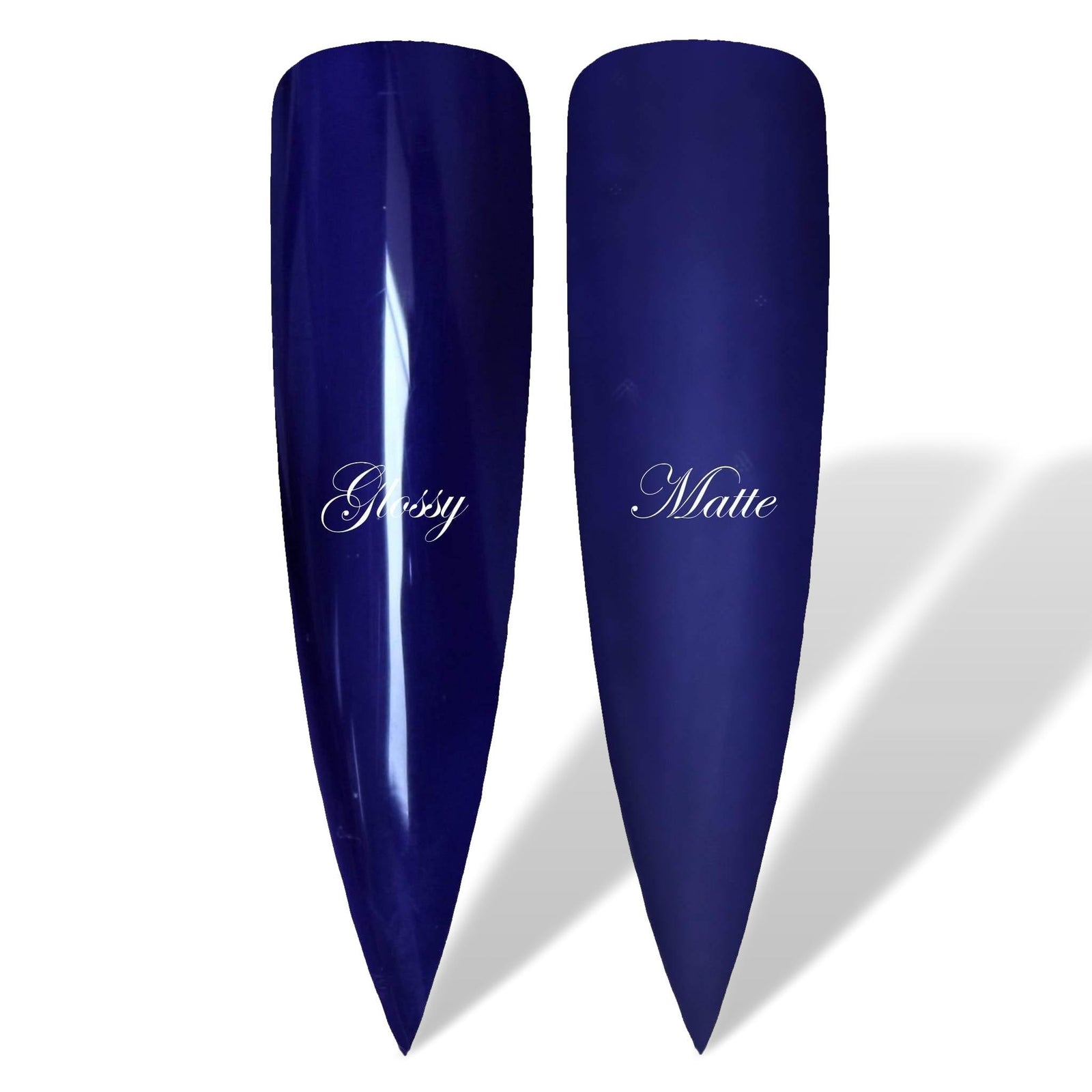 Your Majesty Dark Blue Glossy & Matte HEMA Free Gel Nail Polish Swatches
