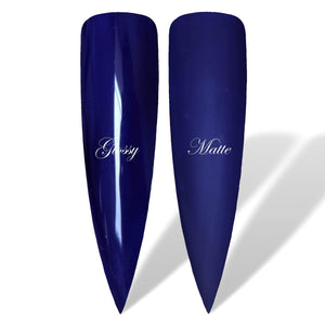 Your Majesty Dark Blue Glossy & Matte HEMA Free Gel Nail Polish Swatches 