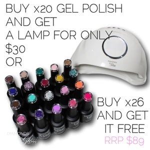 20x Gel Polish Colours & Lamp Diamonds & Gloss Australia