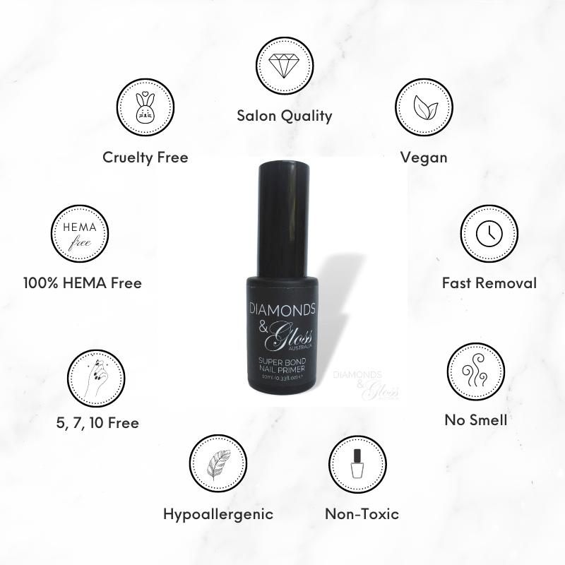 10mL Hema Free Super Bond Nail Primer Diamonds & Gloss Australia