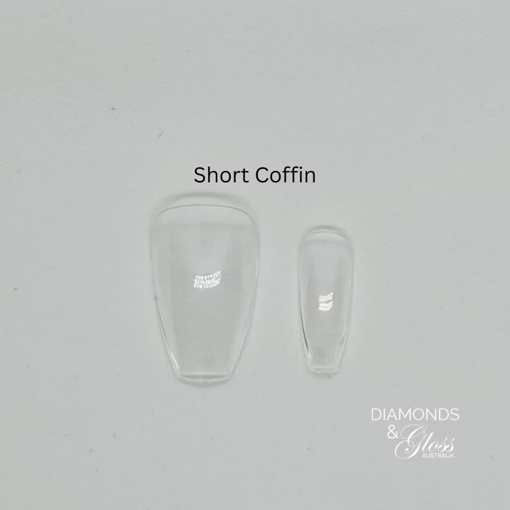 Diamond Pro Soft Gel Extension Tips- Short Coffin