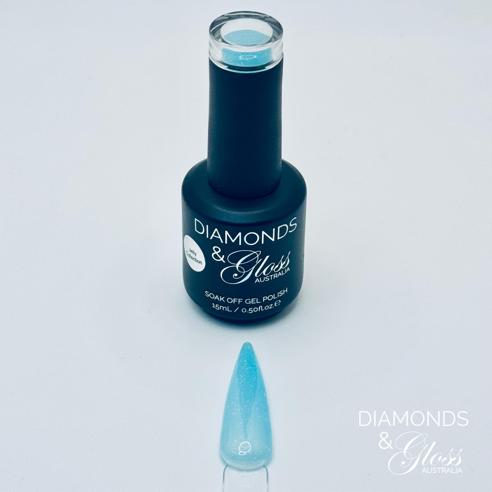 Glitter Jelly Gel Polish - 15mL - Hema Free - Bluebell💙✨