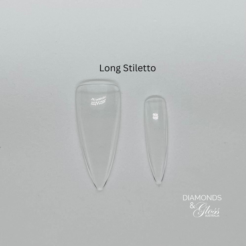 Diamond Pro Soft Gel Extension Tips- Long Stiletto