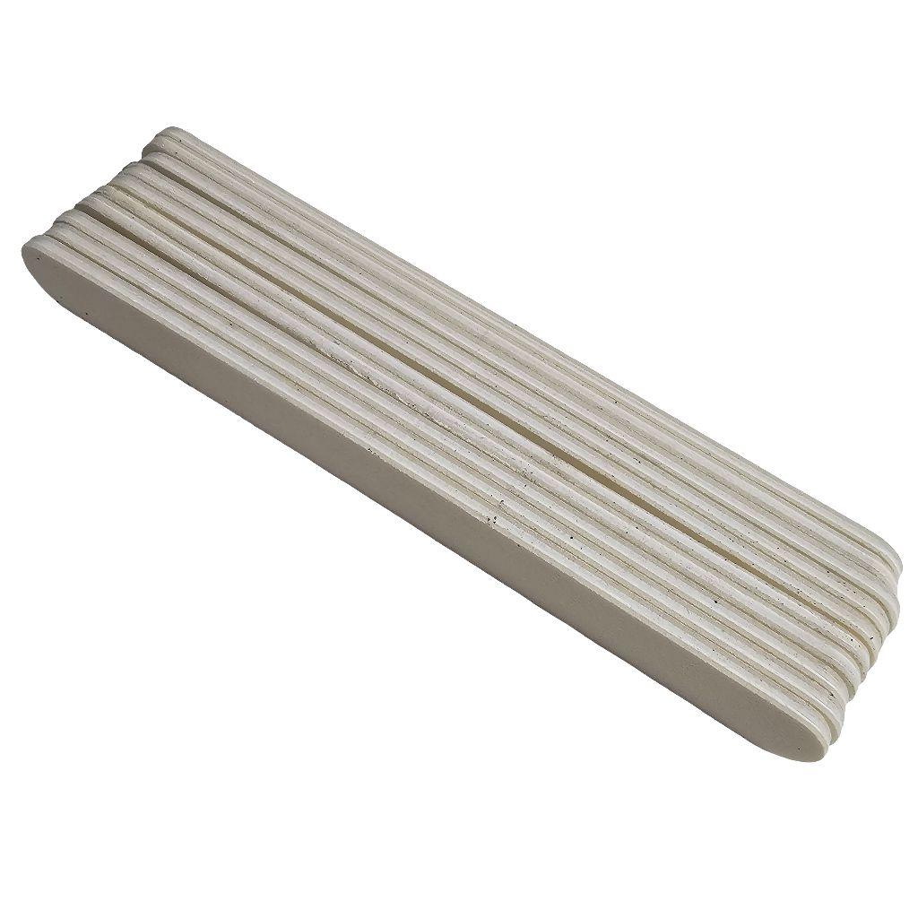 180/180 Straight Standard Nail File - White Pack of 10