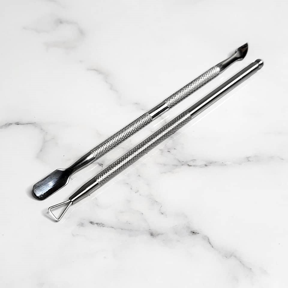 Cuticle Pusher & Remover Set - Silver