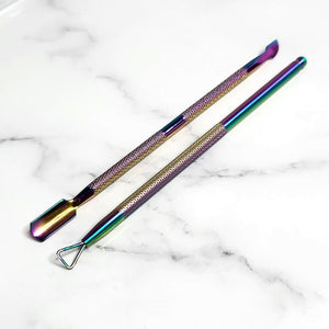 Cuticle Pusher & Remover Set - Silver, Rose Gold, Rainbow Chameleon