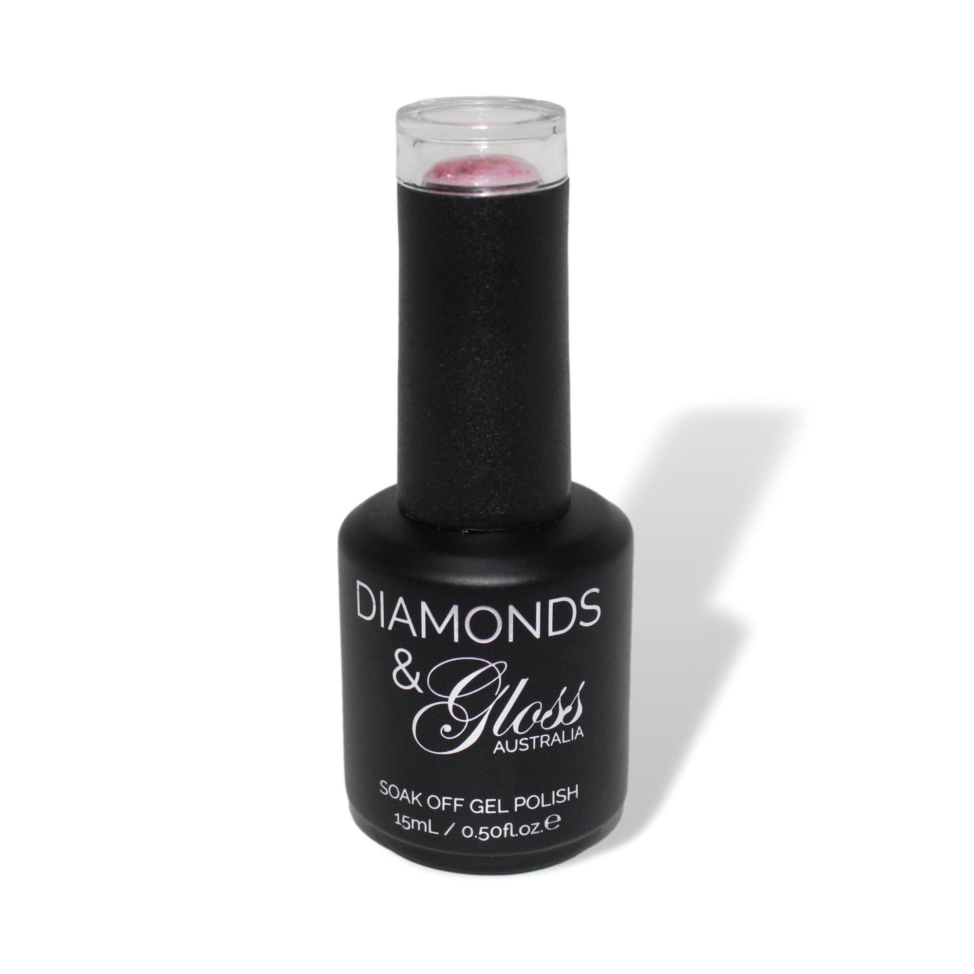 Ballerina Light Pink Glitter HEMA Free Gel Nail Polish Diamonds & Gloss Australia 15ml Bottle Vegan , Cruelty Free