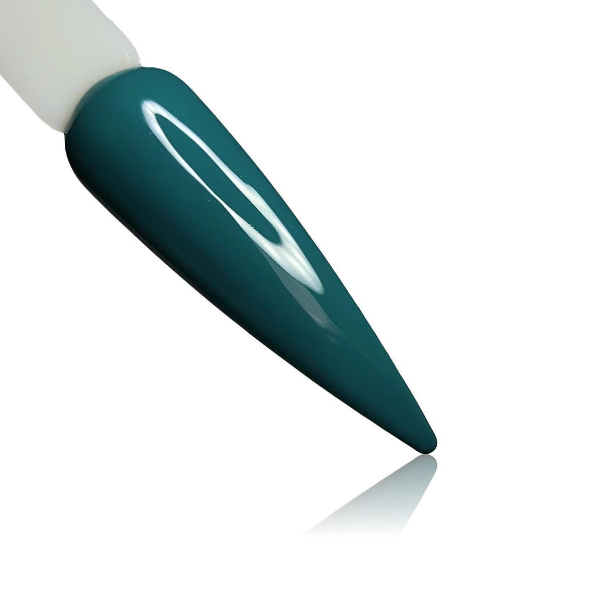 Be Jewelled Green  HEMA Free Gel Polish on Nail Swatch Stick 