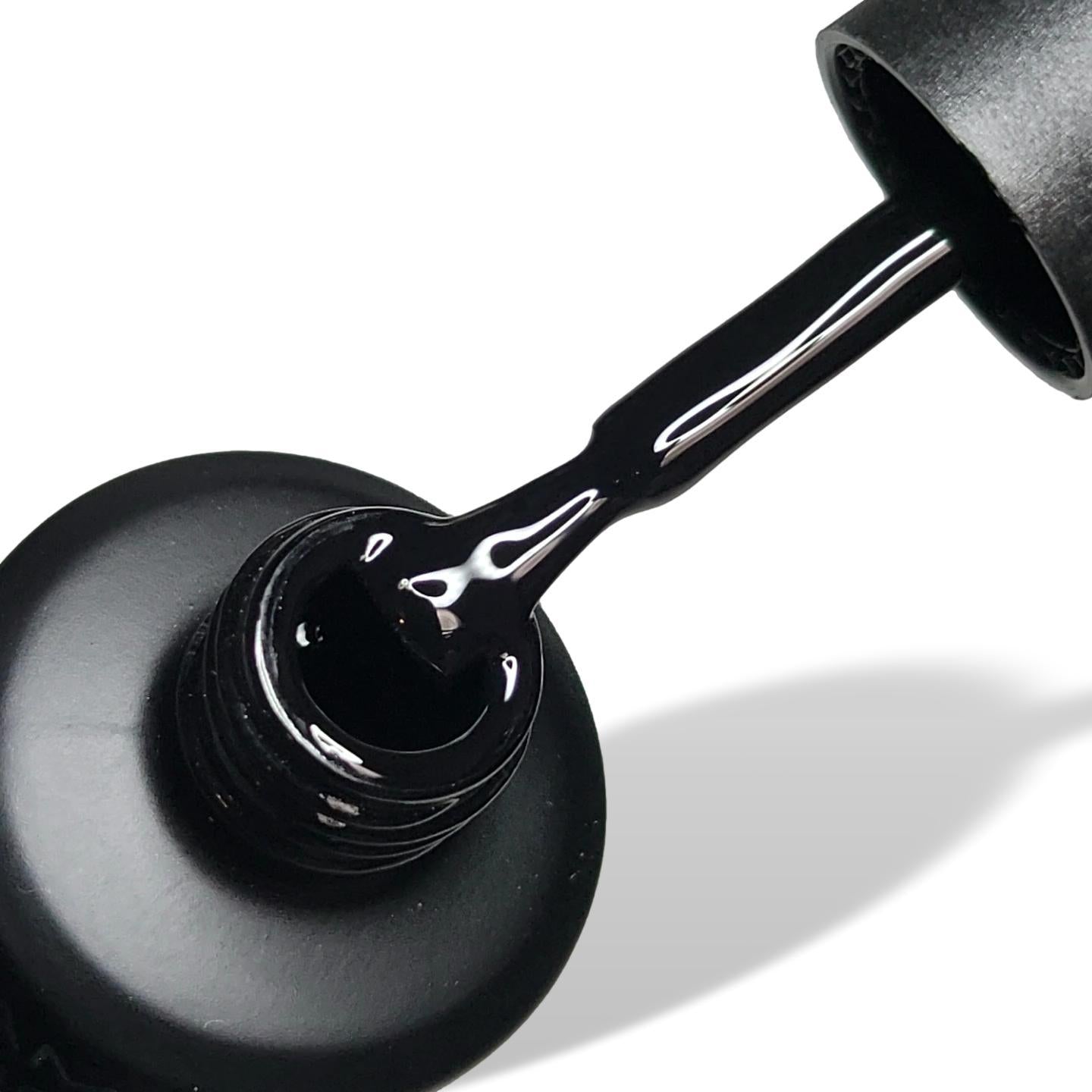 Black HEMA Free Gel Nail Polish 15ml Bottle & Brush