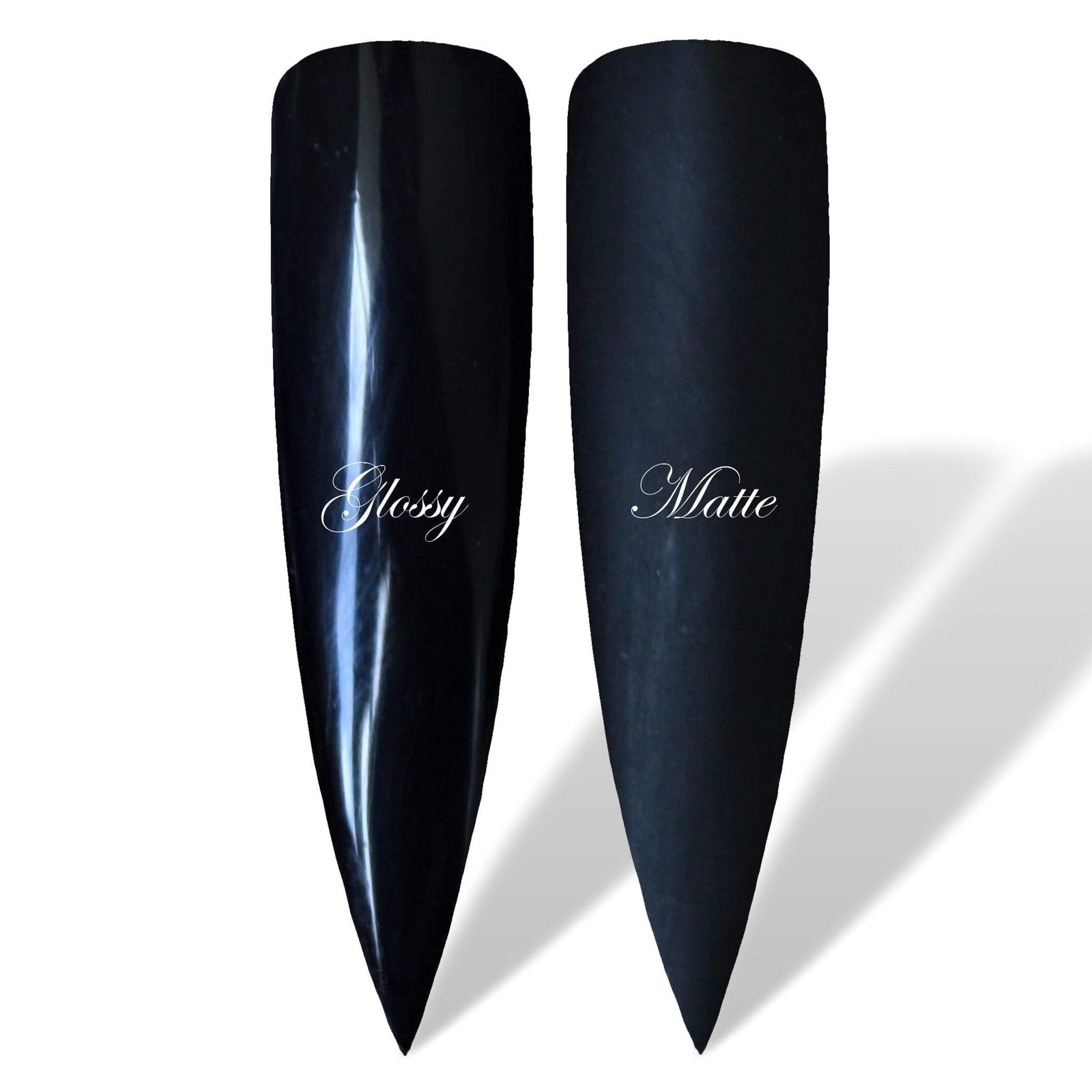 Black  Glossy & Matte HEMA Free Gel Nail Polish Swatches 