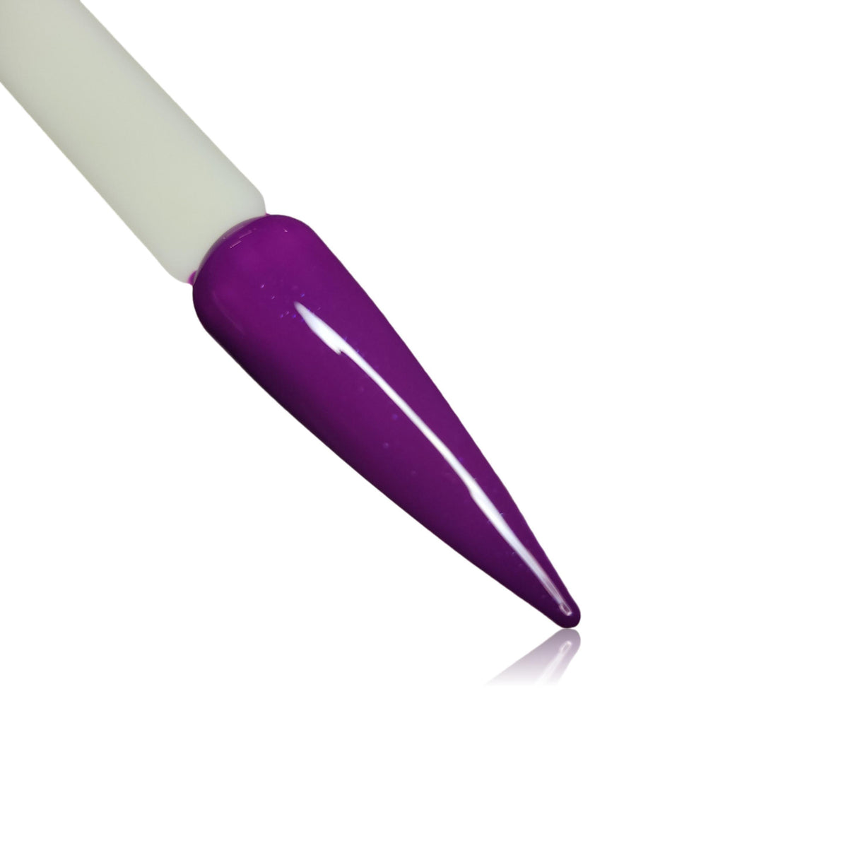 Boysenberry Purple Shimmer  HEMA Free Gel Polish on Nail Swatch Stick